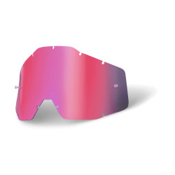 Racecraft/Accuri/Strata replacement lens 100% - Pink mirror/smoke anti-fog