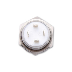 HIGHSIDER Pushbutton Stainless Steel With LED Illuminated Ring In Different Colours (M12), (1pc)