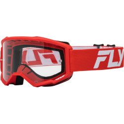 FLY RACING Focus Goggle Red/White - Clear Lens