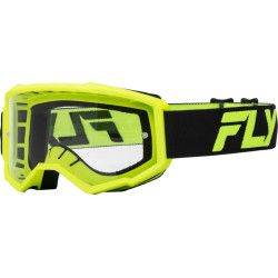 FLY RACING Focus Youth Goggle Black/Hi-Vis - Clear Lens