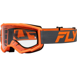 FLY RACING Focus Youth Goggle Charcoal/Orange - Clear Lens