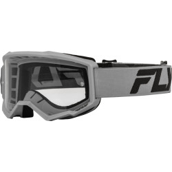 FLY RACING Focus Youth Goggle Silver/Charcoal - Clear Lens