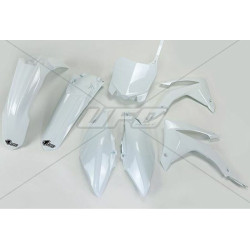 UFO Plastic Kit White Honda CRF250R/CRF450R