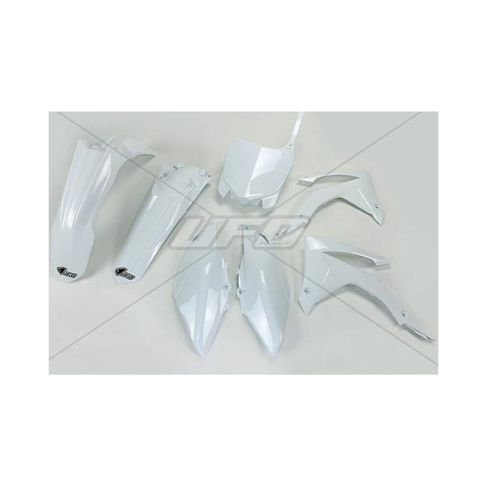 UFO Plastic Kit White Honda CRF250R/CRF450R