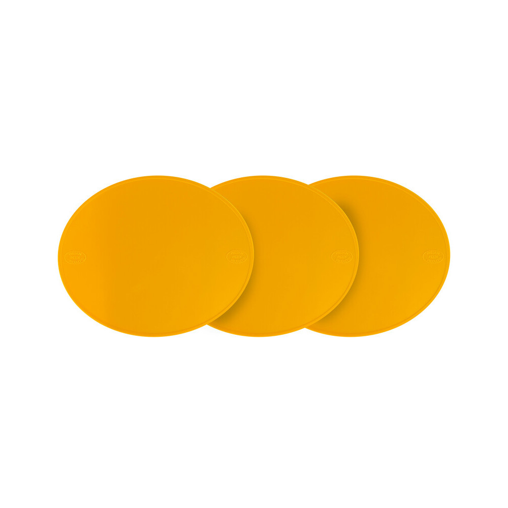 Plaque numéro frontale PRESTON PETTY ovale jaune - pack de 3