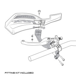 RFX 1 Series Handguard (Yellow/White) Including Fitting Kit