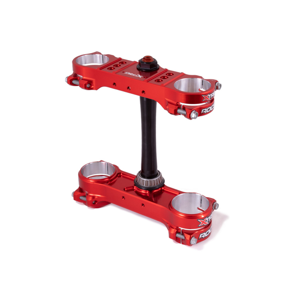 XTRIG ROCS Pro Triple Clamp Offset 20-22 mm - Red Gas Gas