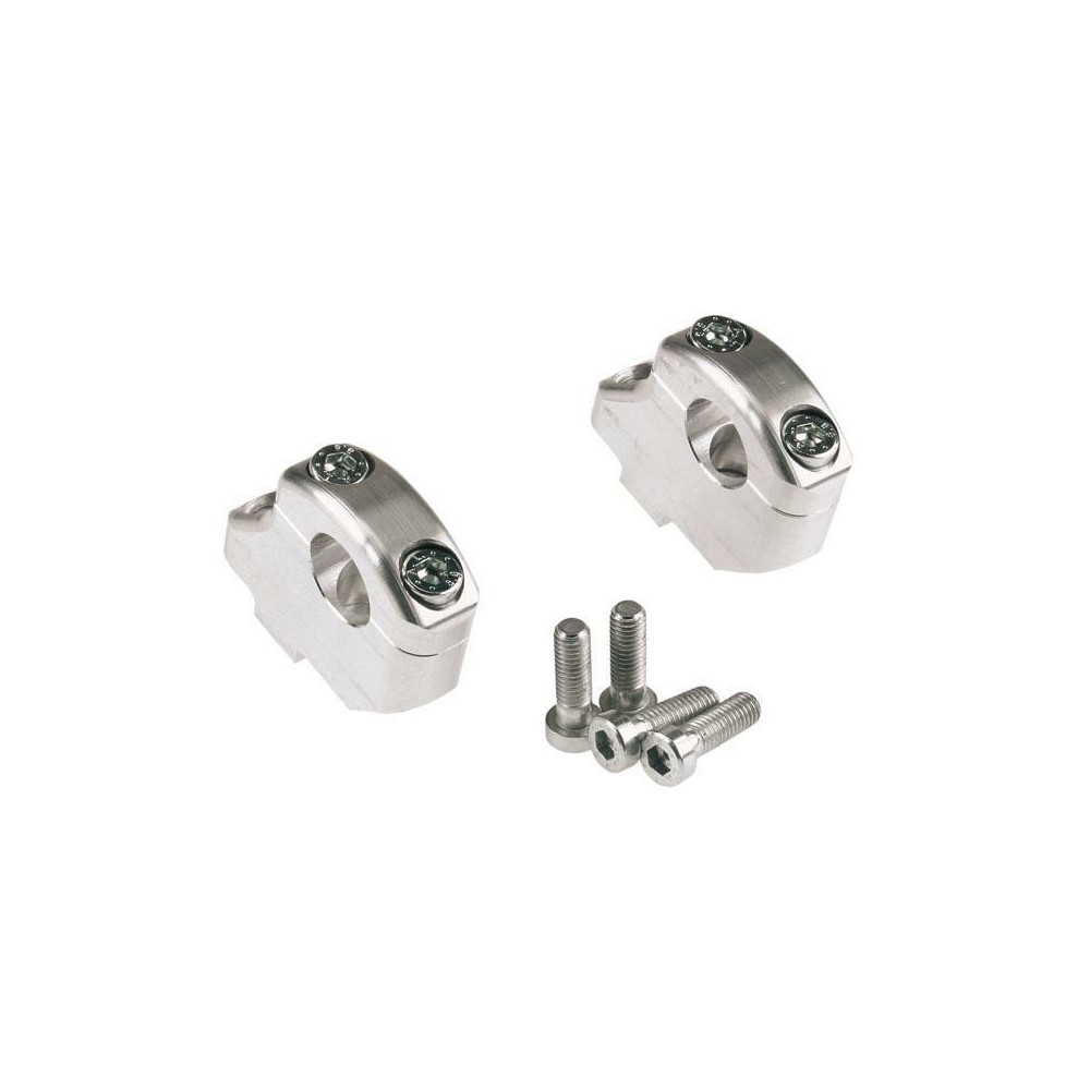 LSL Offset Mounts And Risers, Silver-Plate d 16/25mm , For Handlebars Ø22mm