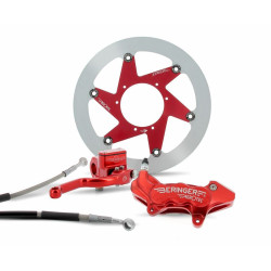 BERINGER Top Race Brake System 17'' Wheel Aerotec® Axial Caliper 6 Pistons Red Honda CRF250R/450R