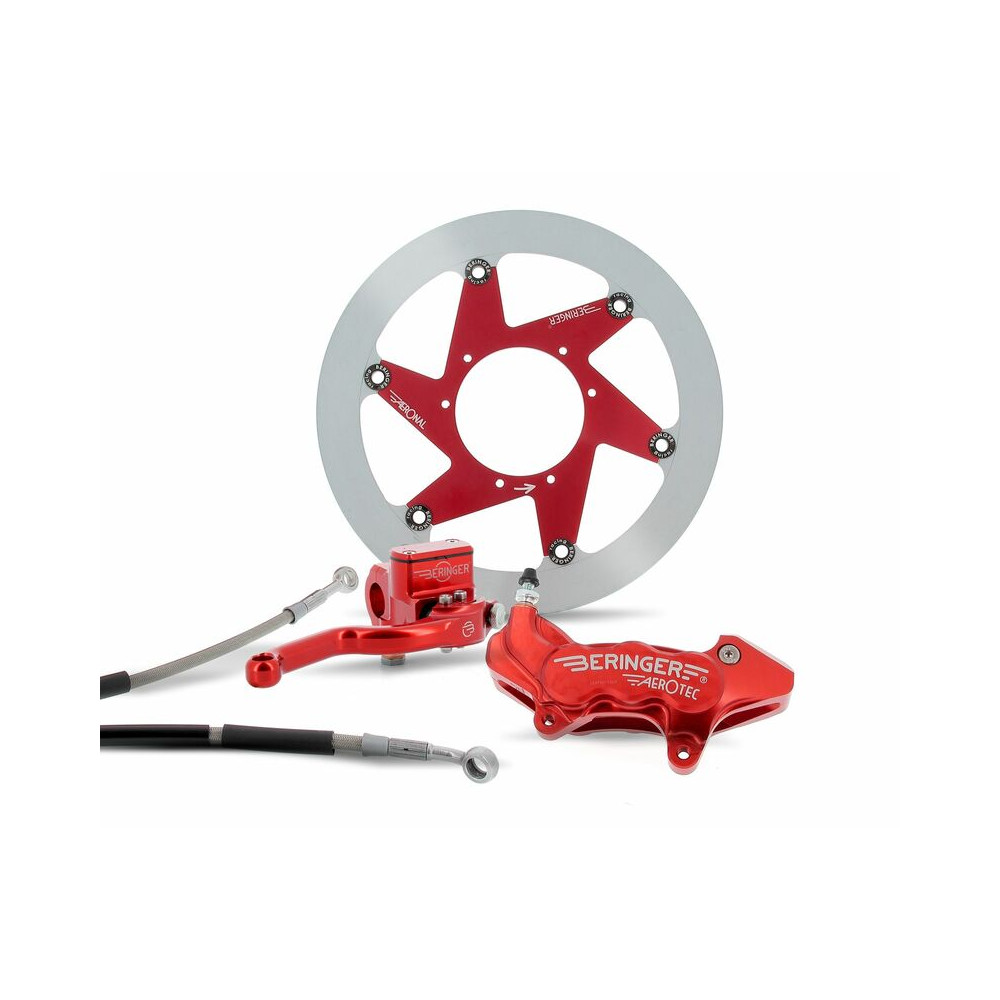 BERINGER Top Race Brake System 16'' Wheel Aerotec® Axial Caliper 6 Pistons Red Honda CRF250R/450R