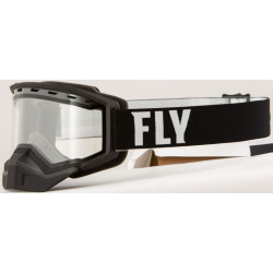 FLY RACING Focus Snow Goggle Black/White W/ Clear Lens