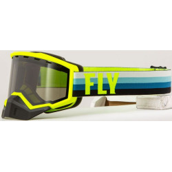 FLY RACING Focus Snow Goggle Hi-Vis/Teal W/ Dark Smoke Lens