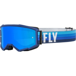 FLY RACING Zone Goggle Black/Blue W/ Sky Blue Mirror/Smoke Lens