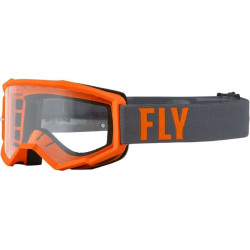 FLY RACING Focus Goggle Grey/Orange W/ Clear Lens