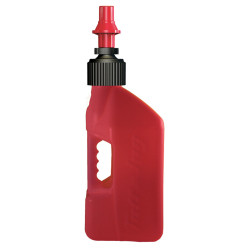 TUFF JUG Fuel Can w/ Ripper Cap 10L Translucent Red/Red Cap