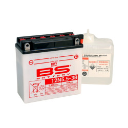 BS BATTERY Battery Conventional with Acid Pack - 12N5.5-3B