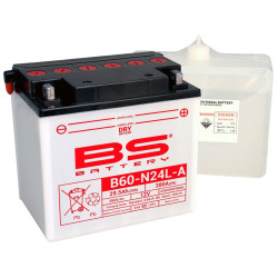 BS BATTERY Battery High performance with Acid Pack - B60-N24L-A